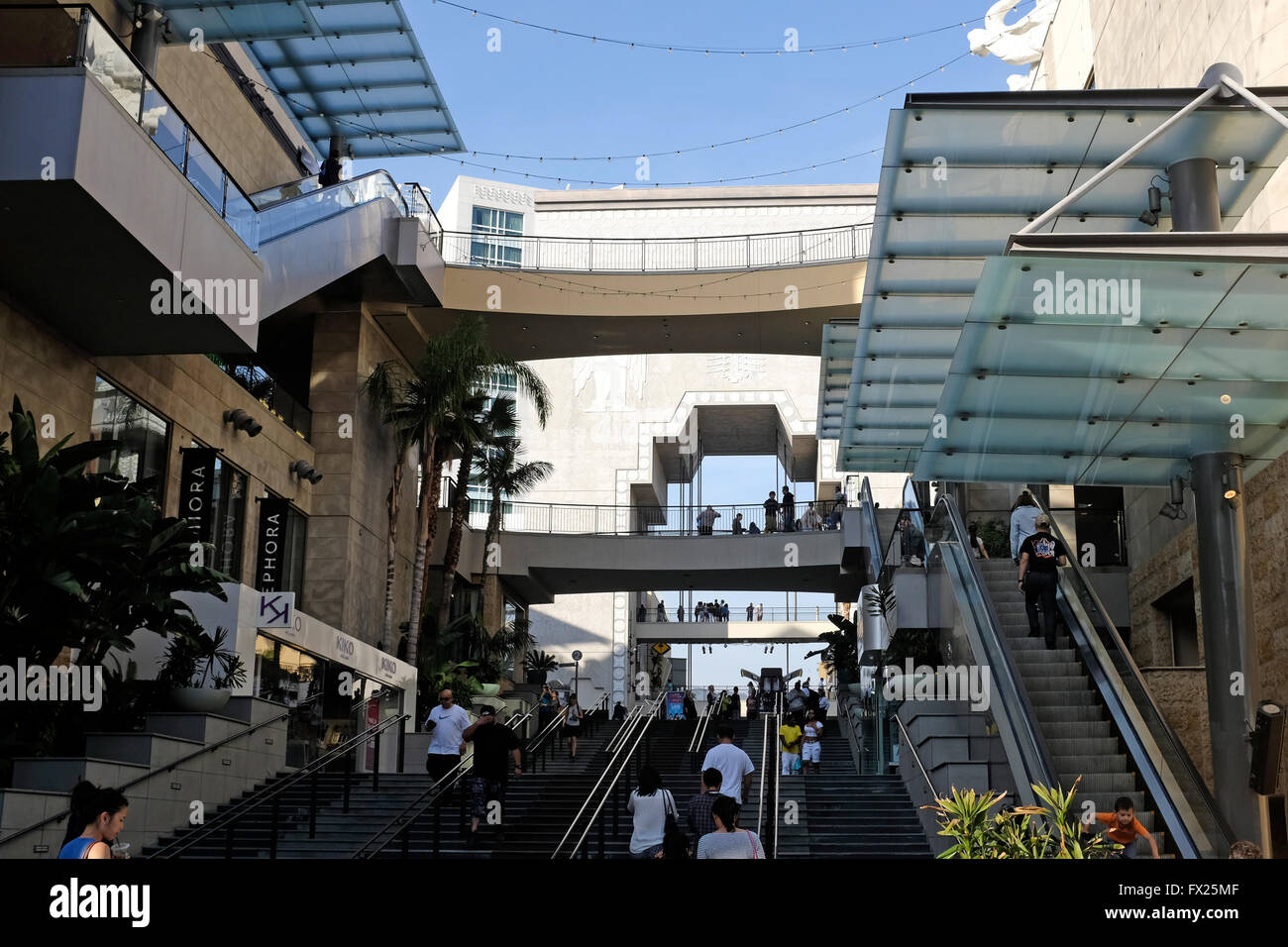 Outdoor Mall near Hollywood Walk of Fame in Los Angeles, California