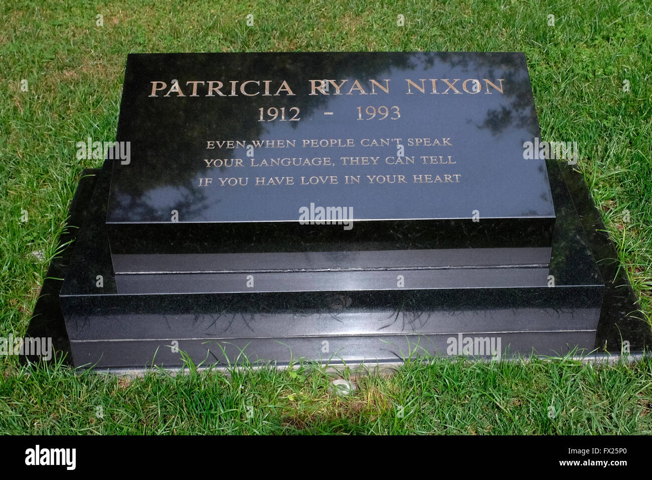 Grave of First Lady Pat Nixon, Yorba Linda, California Stock Photo Alamy
