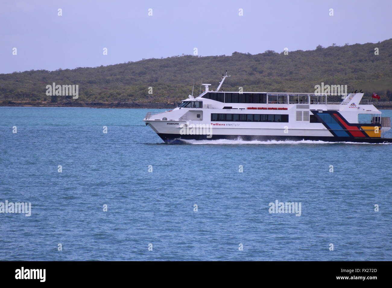 Fullers Auckland Ferry Starflyte near Rangitoto Island Stock Photo Alamy