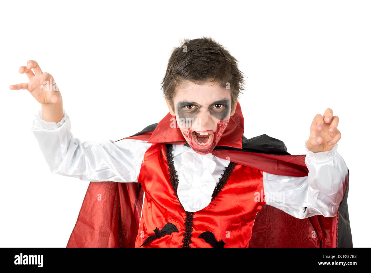 Boy In Halloween Vampire Makeup Costume Stock Photo - Download Image Now -  Vampire, Child, Costume - iStock