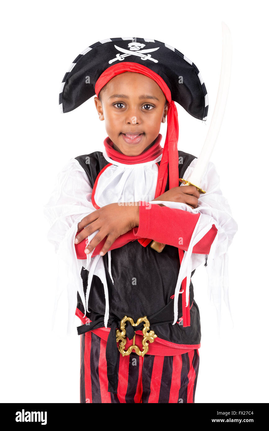 Young boy in pirate costume for Halloween Stock Photo Alamy