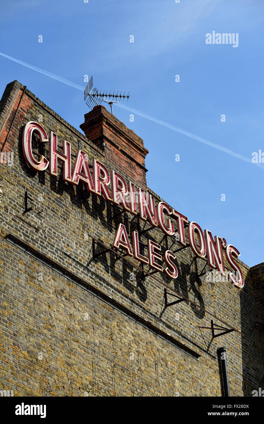 Charrington's Ales Public House sign, Fulham High Street, London SW6, United Kingdom Stock Photo