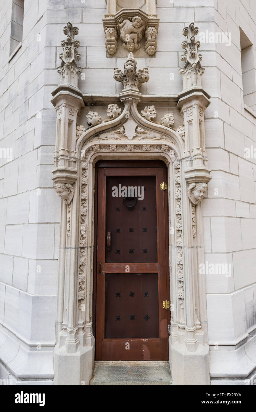 Intricate architectural details of doors at Hearst Castle, California. Stock Photo