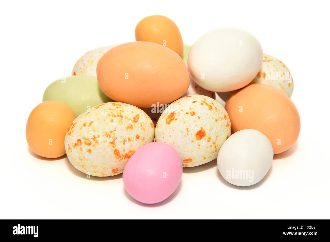 Colourful easter eggs isolated on a white background Stock Photo - Alamy