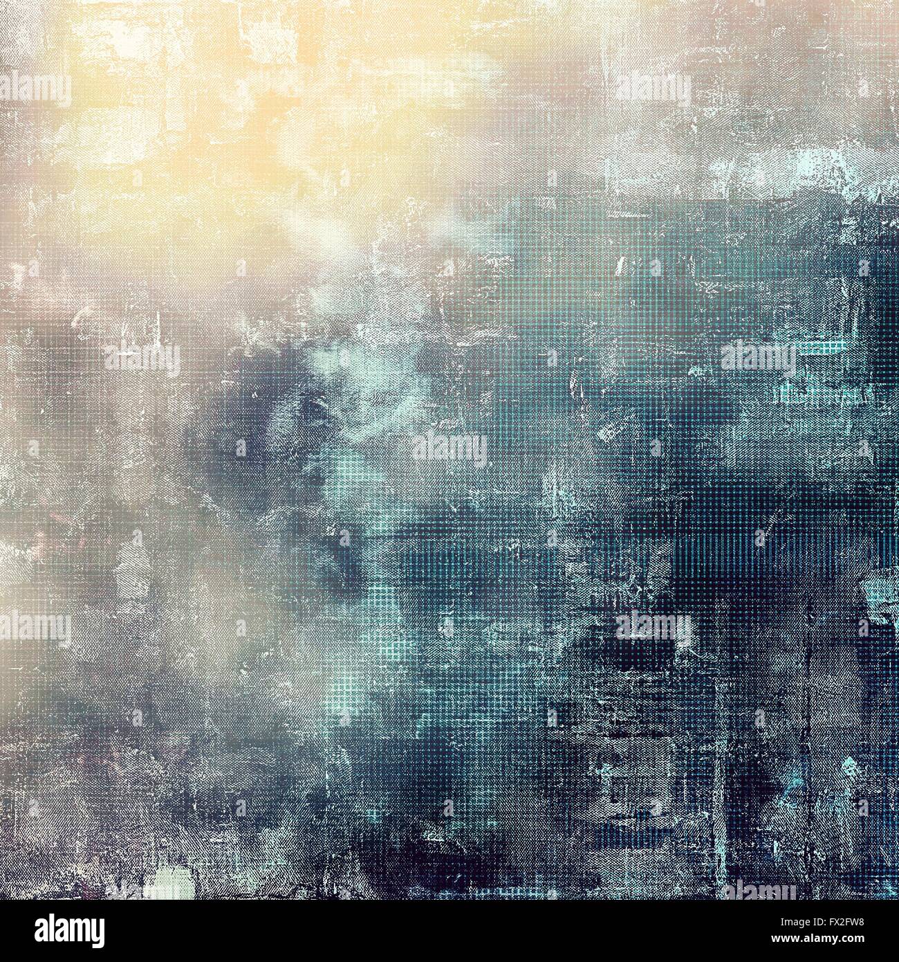 Retro style texture for your layouts. Grunge background with different color patterns: yellow (beige); brown; blue; gray; cyan Stock Photo