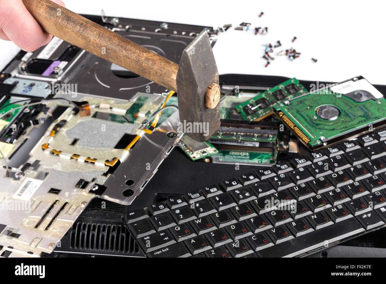 Man destroy computer hi-res stock photography and images - Page 3 - Alamy