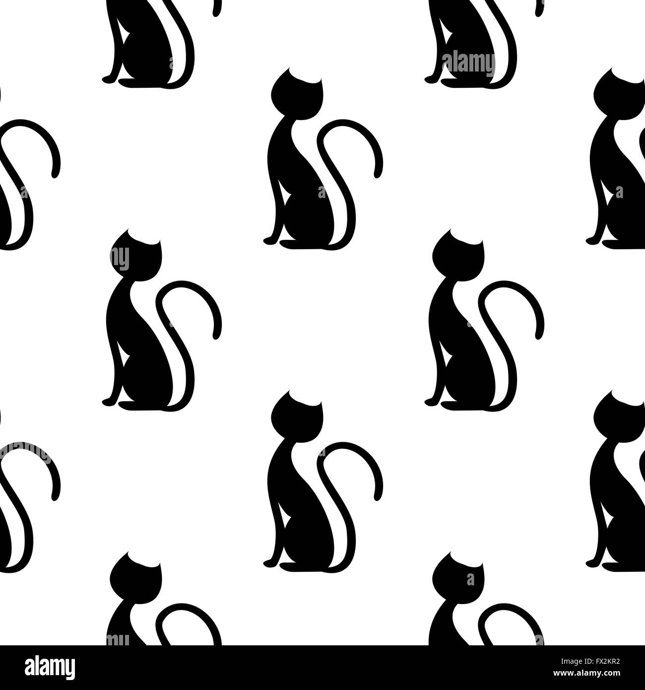 black cat seamless Stock Vector Image & Art - Alamy