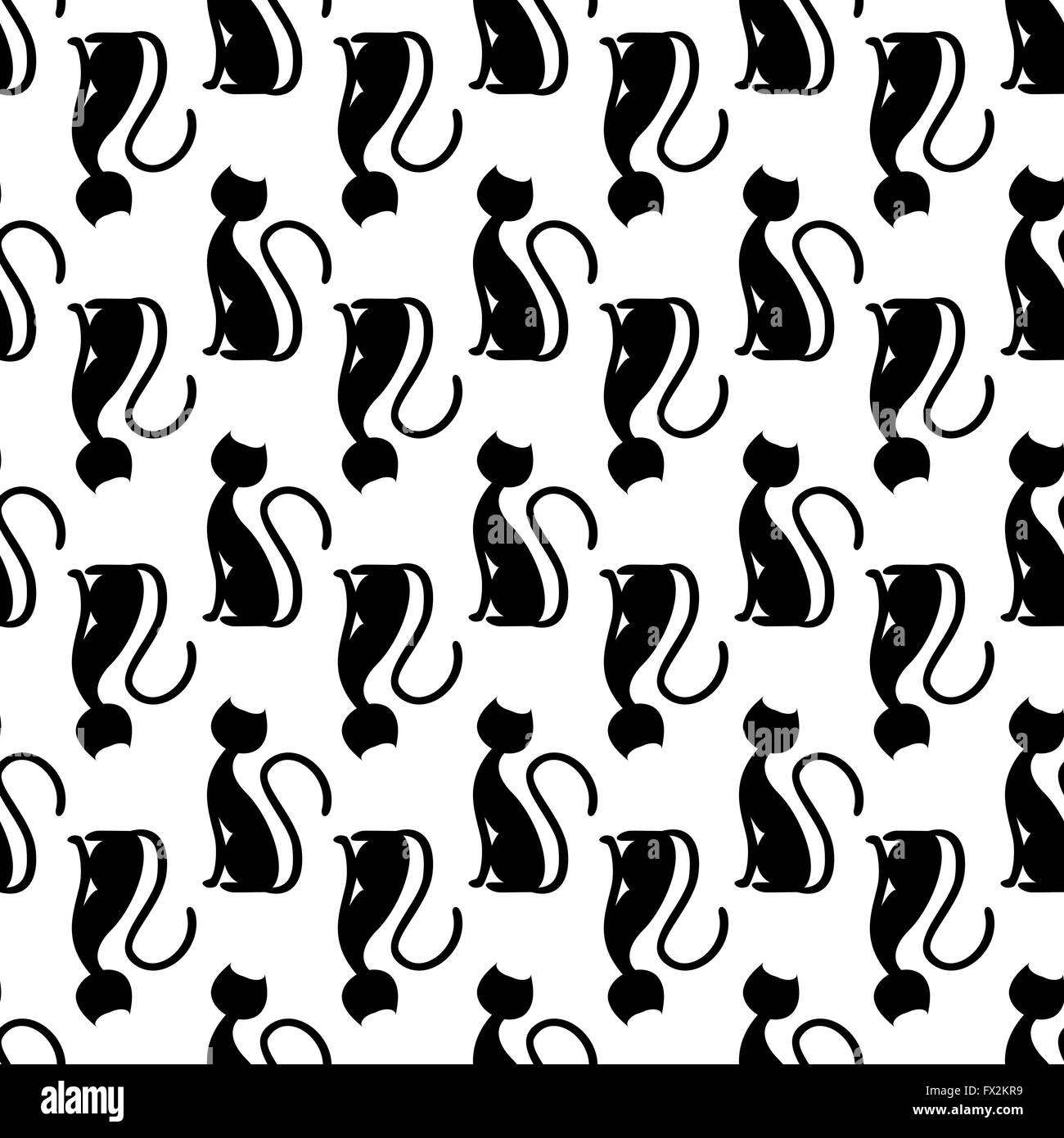 black cat seamless Stock Vector Image & Art - Alamy