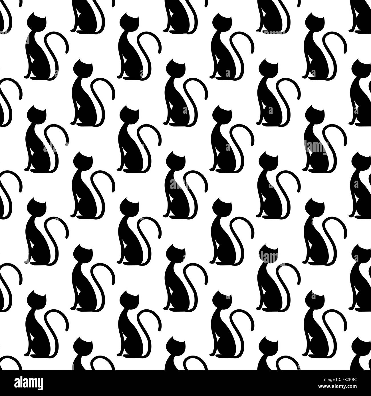 black cat seamless Stock Vector Image & Art - Alamy
