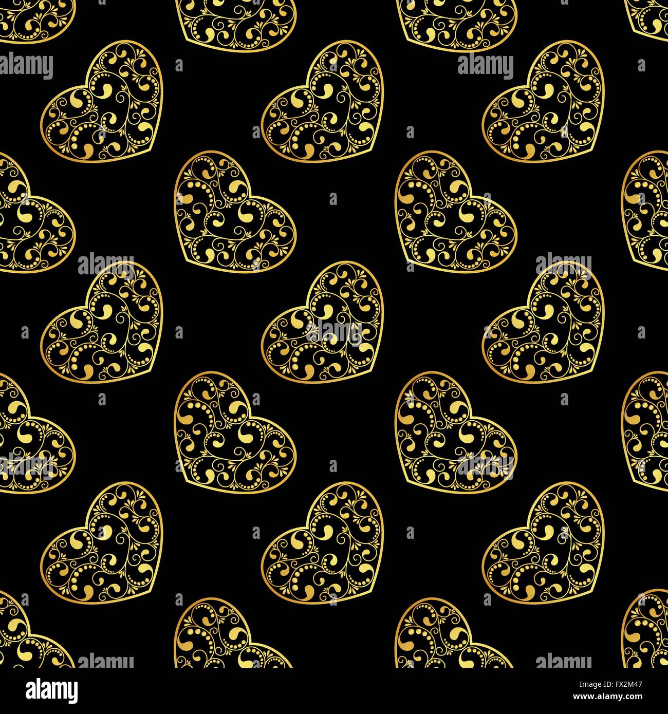 gold hearts seamless Stock Vector Image & Art - Alamy