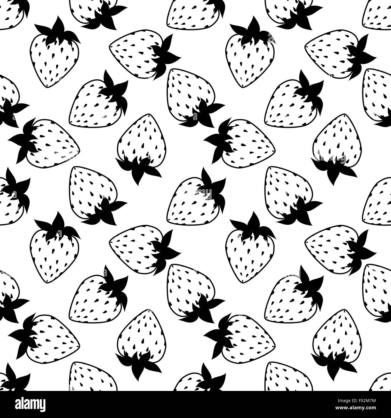 seamless of flat strawberries Stock Vector Image & Art - Alamy