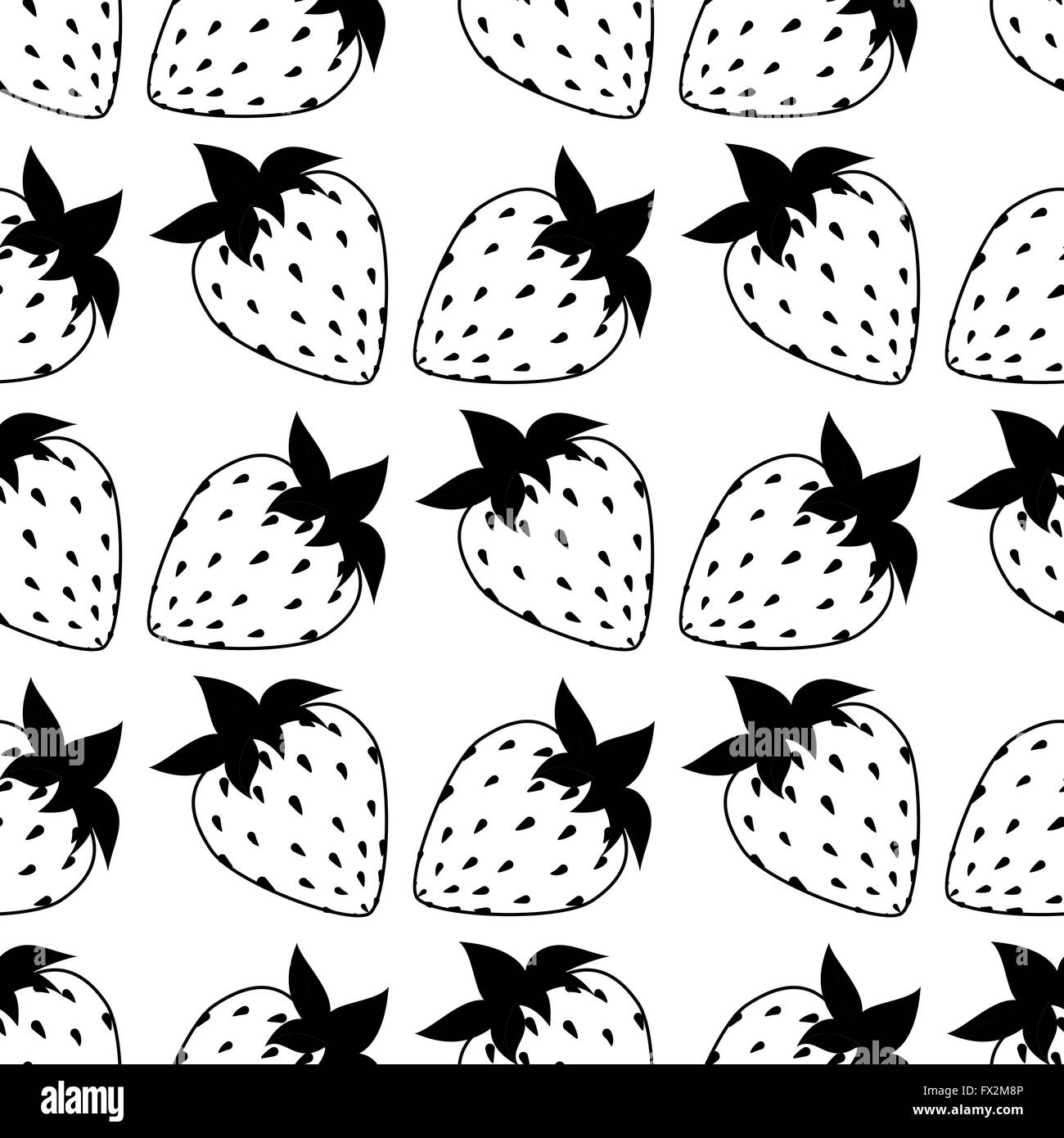 seamless of flat strawberries Stock Vector Image & Art - Alamy