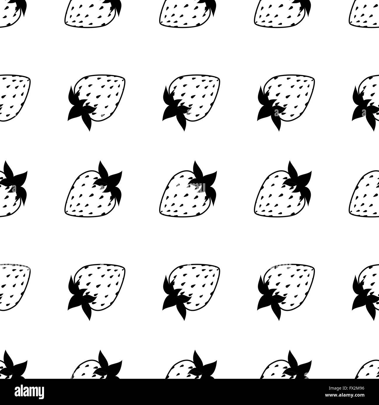 seamless of flat strawberries Stock Vector Image & Art - Alamy