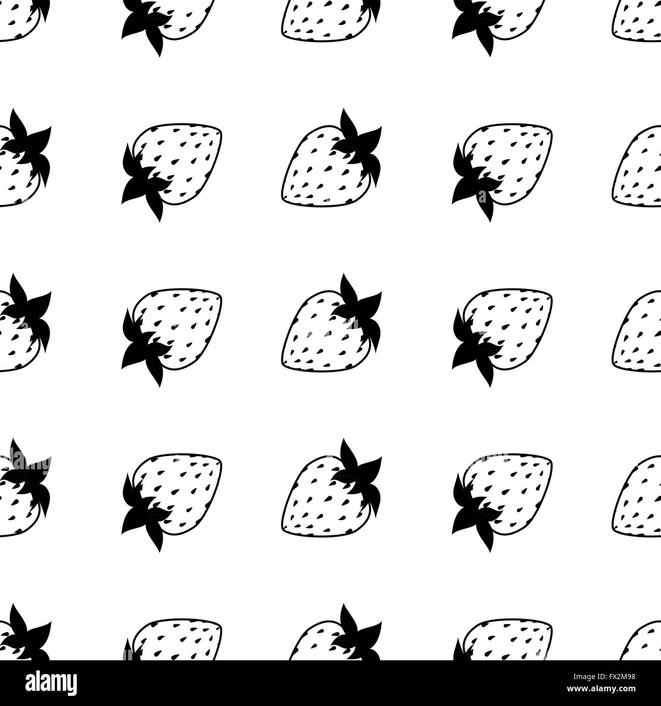 seamless of flat strawberries Stock Vector Image & Art - Alamy