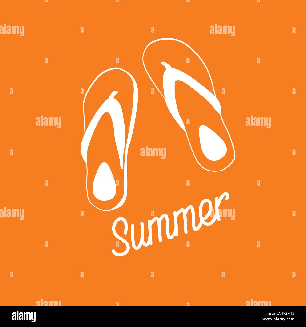 Flip Flops Icon Summer Slippers Foot Wear Stock Vector Image & Art - Alamy