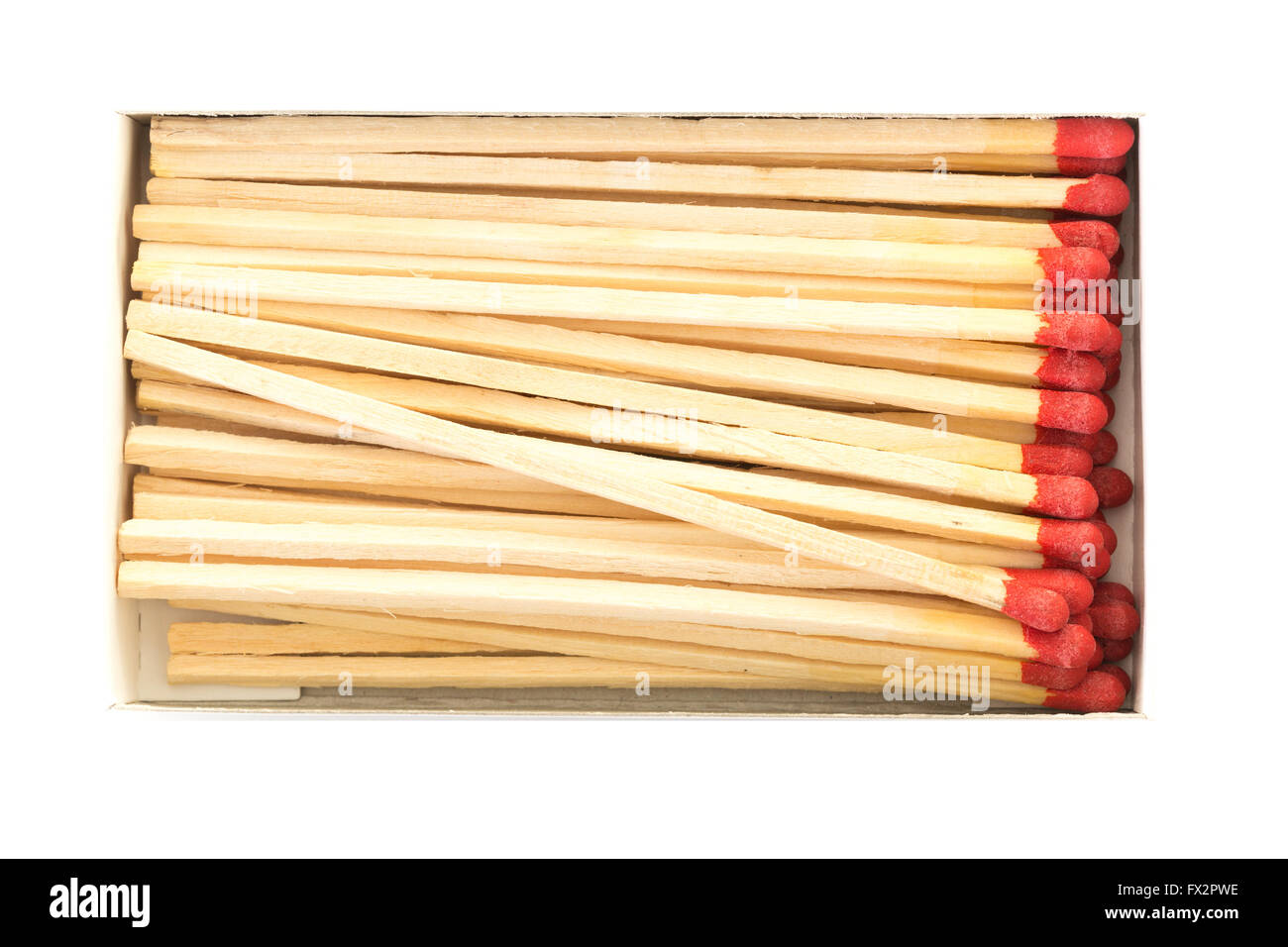 Box Of Matches on a white background Stock Photo