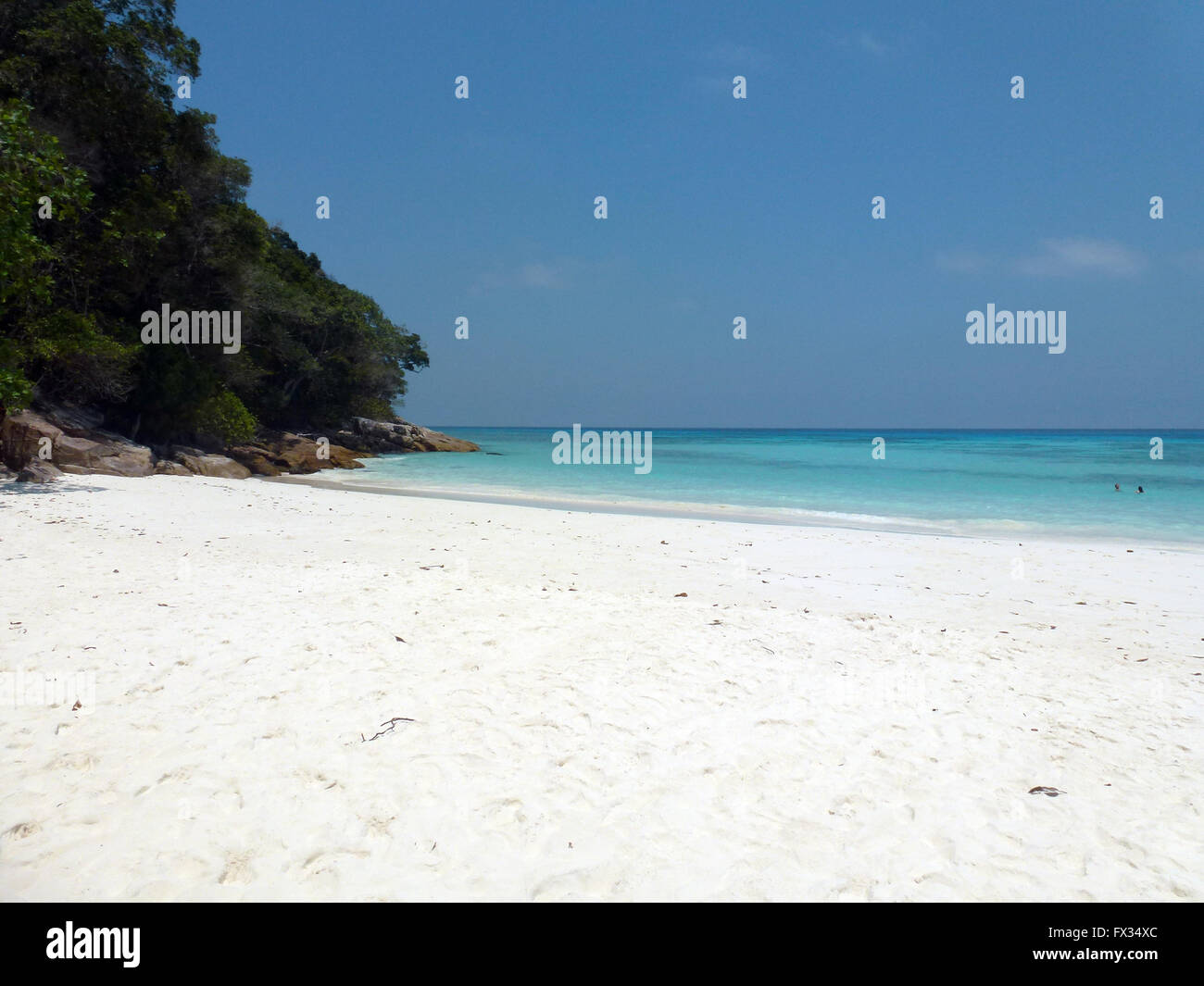 The empty beach on Koh Tachai island, Thailand, 15 March 2016. Koh Tachai is located outside of the actual Similan Islands and is the northernmost part of the national park of the same name. Photo: ALEXANDRA SCHULER/dpa - NO WIRE SERVICE - Stock Photo