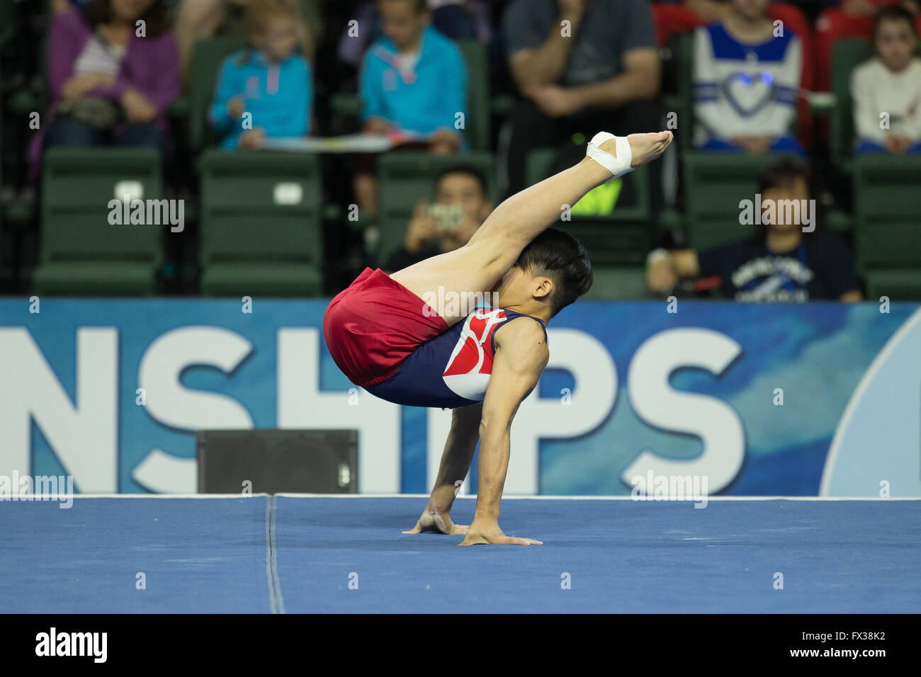 April 10, 2016: Gymnast Carlos Edriel Yulo from the Philippines ...