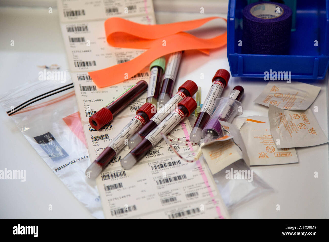 Minneapolis, Florida, USA. 10th Apr, 2016. Ethan provided 8 vials of