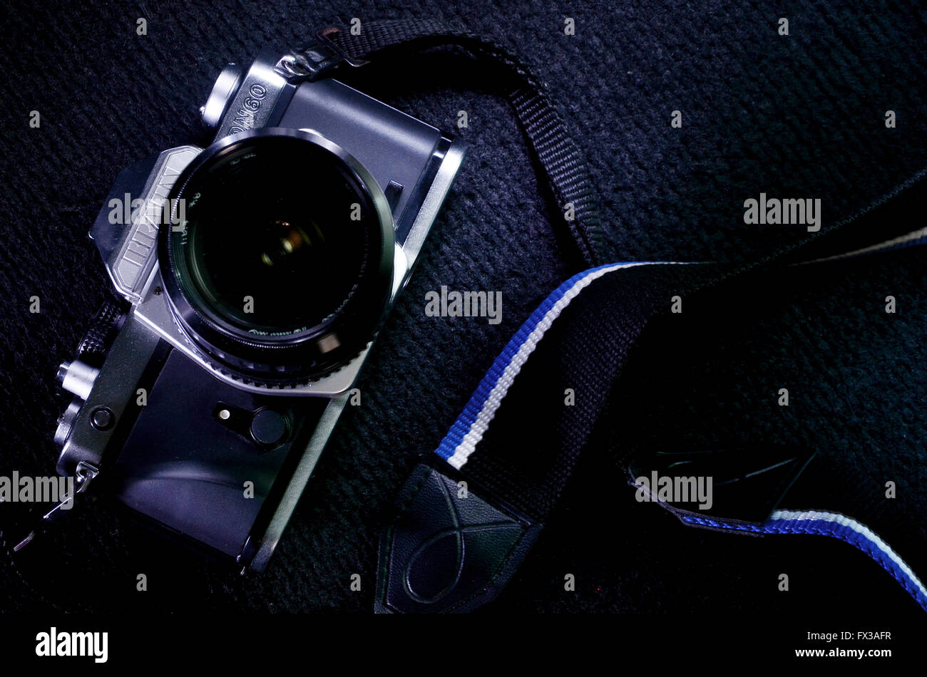 Braun Camera, an Single Lens Reflex, manual  camera  with shutter speed, still using film Stock Photo