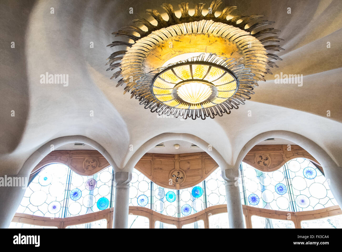 Main living front room Antoni Gaudi Casa Batllo house along Passeig de ...