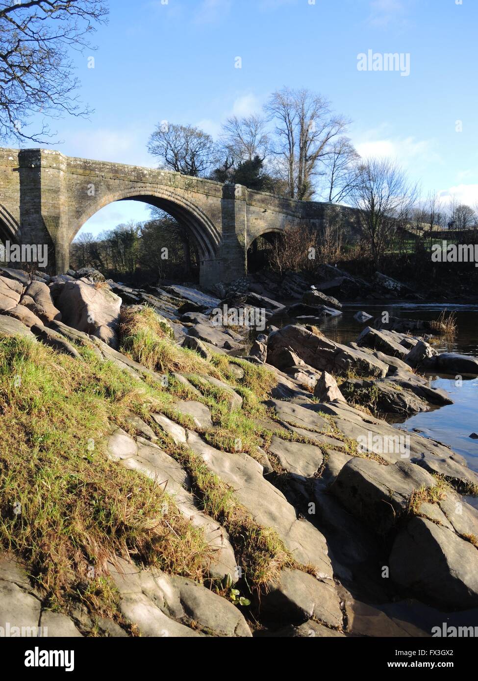 Devil's Bridge over the River Lune at Kirkby Lonsdale, Cumbria Stock Photo Alamy
