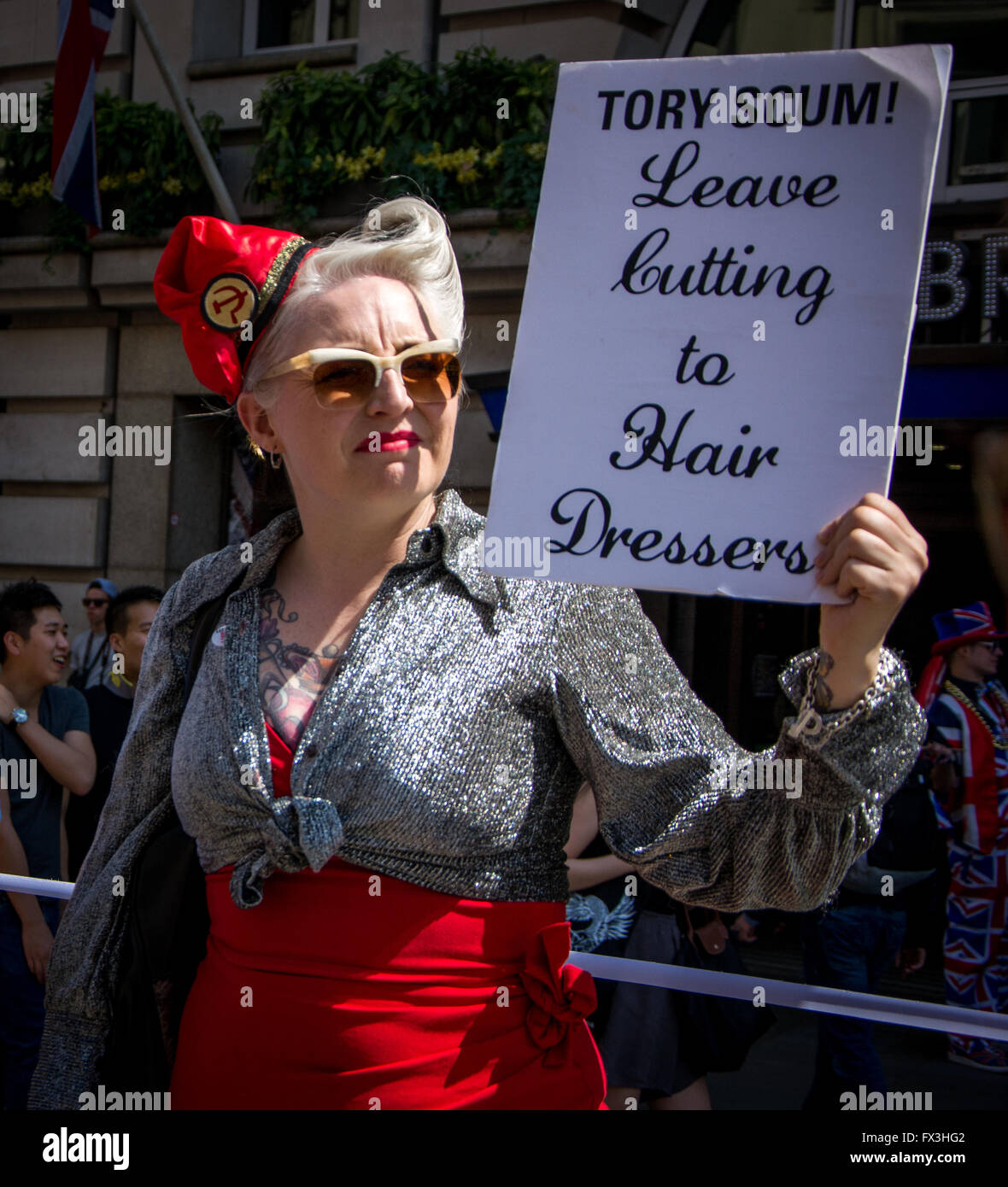 'No More Austerity' protest march, London, June 21, 2014 Stock Photo