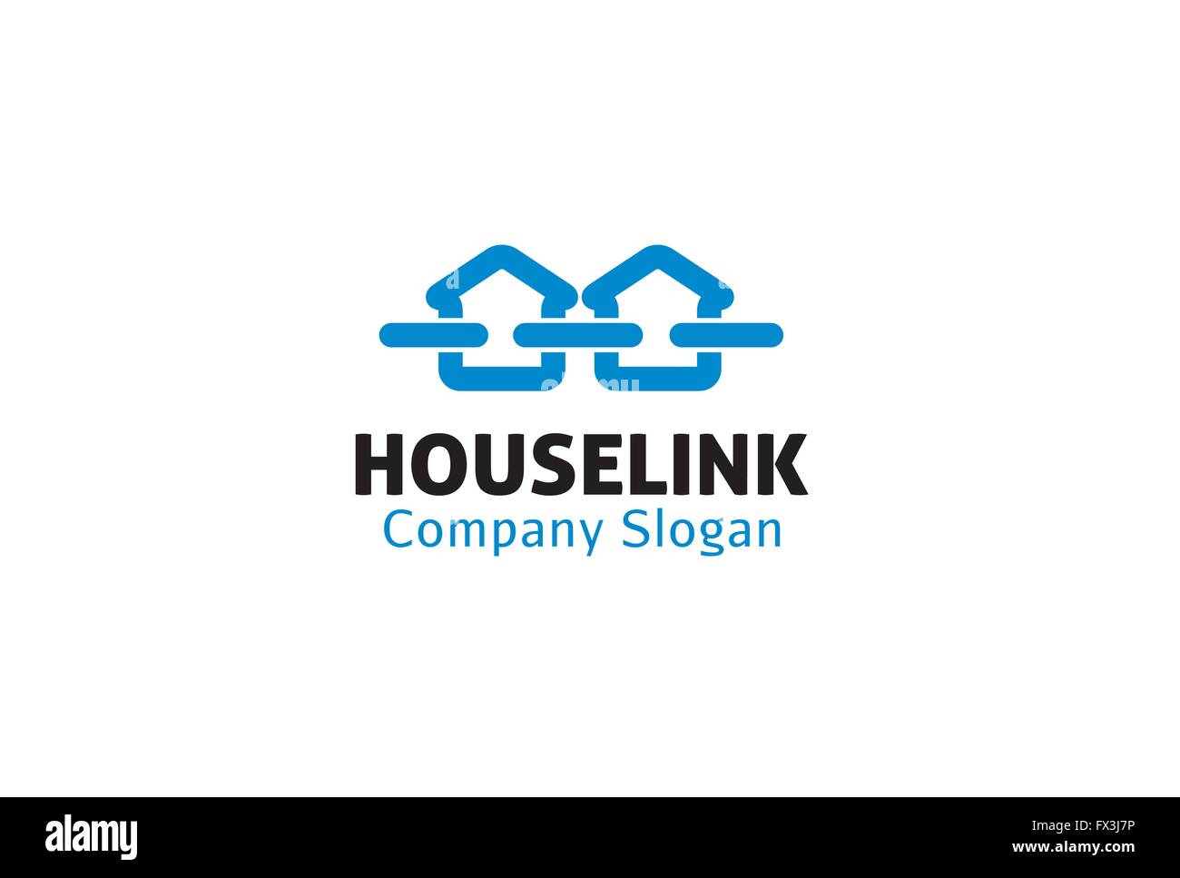 House Link Logo Symbol Design Illustration Stock Vector