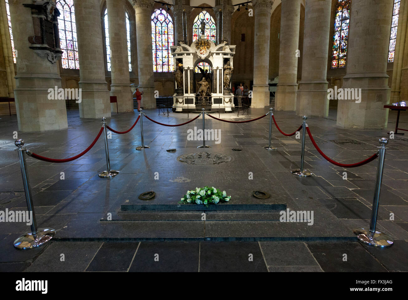 Mausoleum of William the Silent  in de nieuwe kerk in Delft, Holland Stock Photo