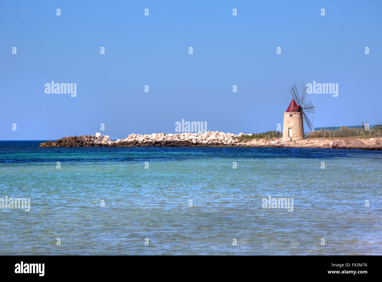 Baia dei mulini, Trapani, Sicily, Italy