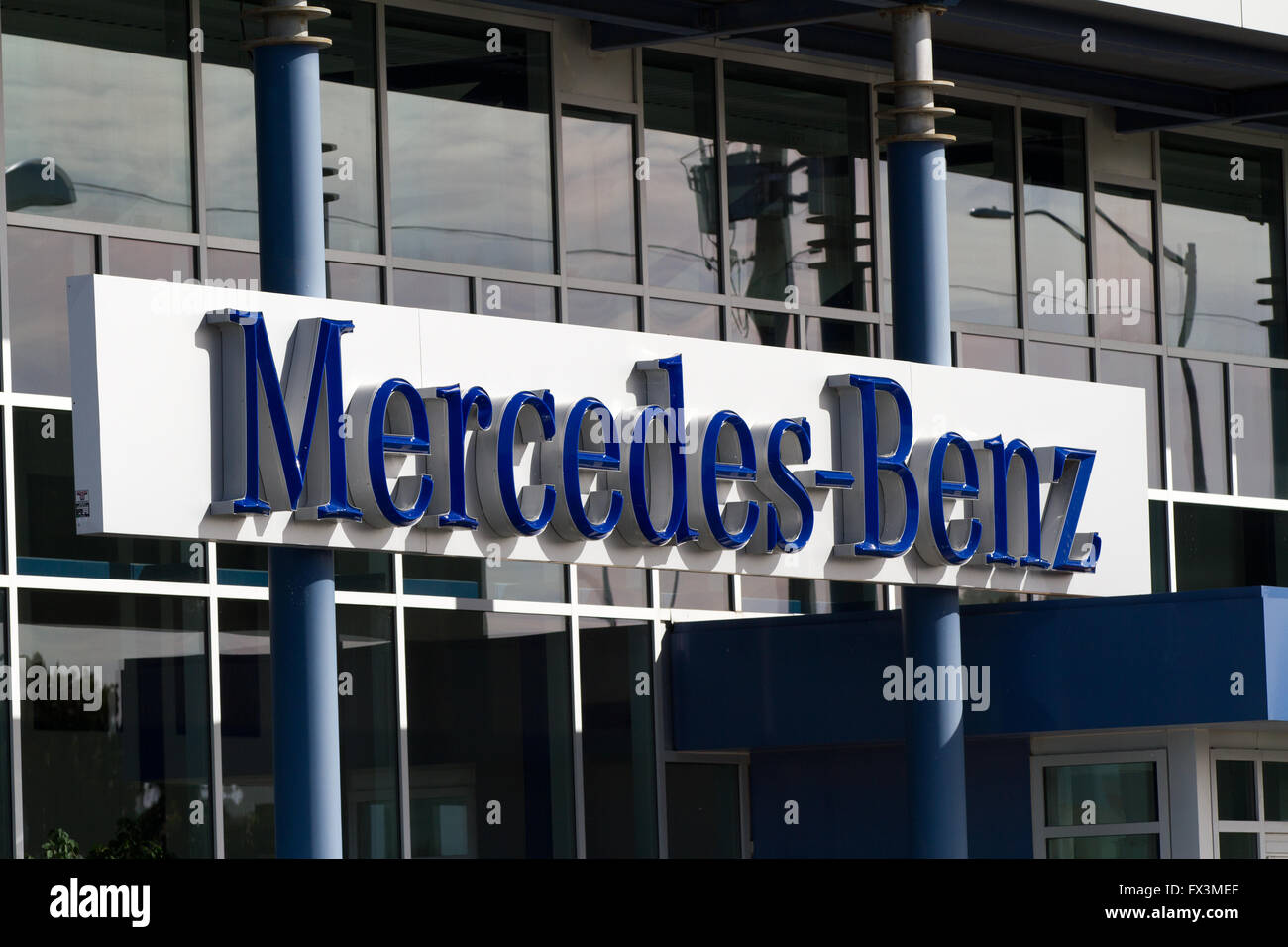 The Mercedes-Benz dealer in Kingston, Ont., on Oct. 1, 2015. Stock Photo