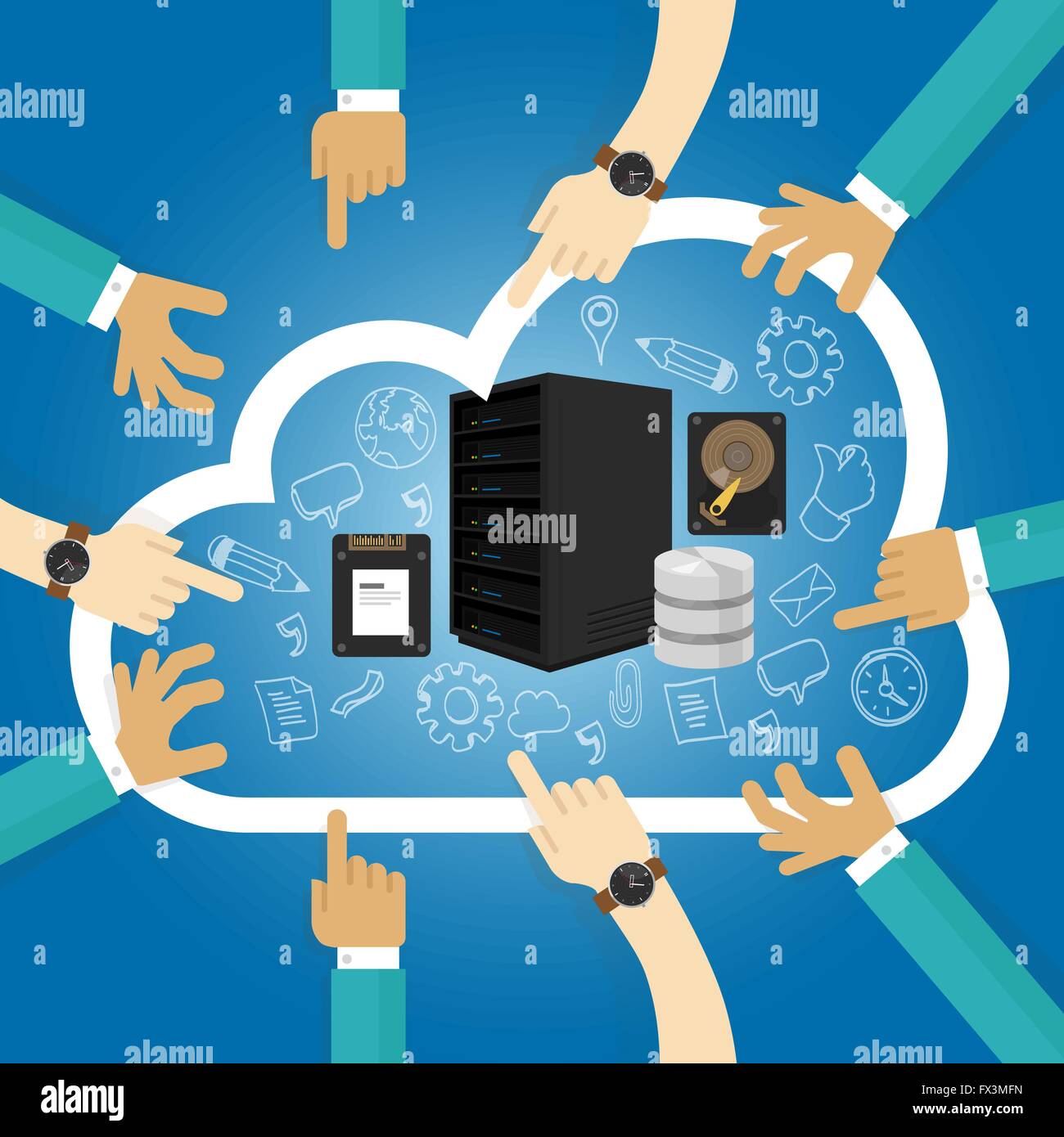 IaaS Infrastructure as a service shared hosting hardware in the cloud