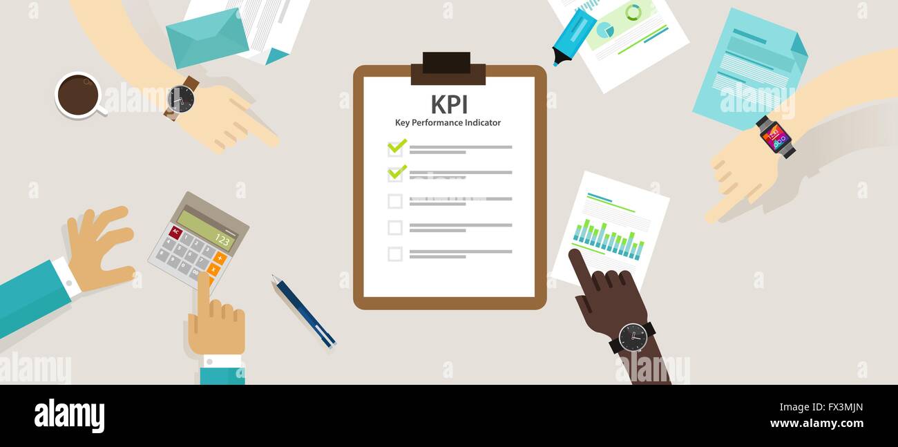 kpi key performance indicator business concept evaluation strategy plan