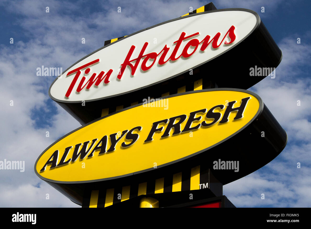 Tim Hortons sign outside one of it's restaurants in Kingston, Ont., on ...