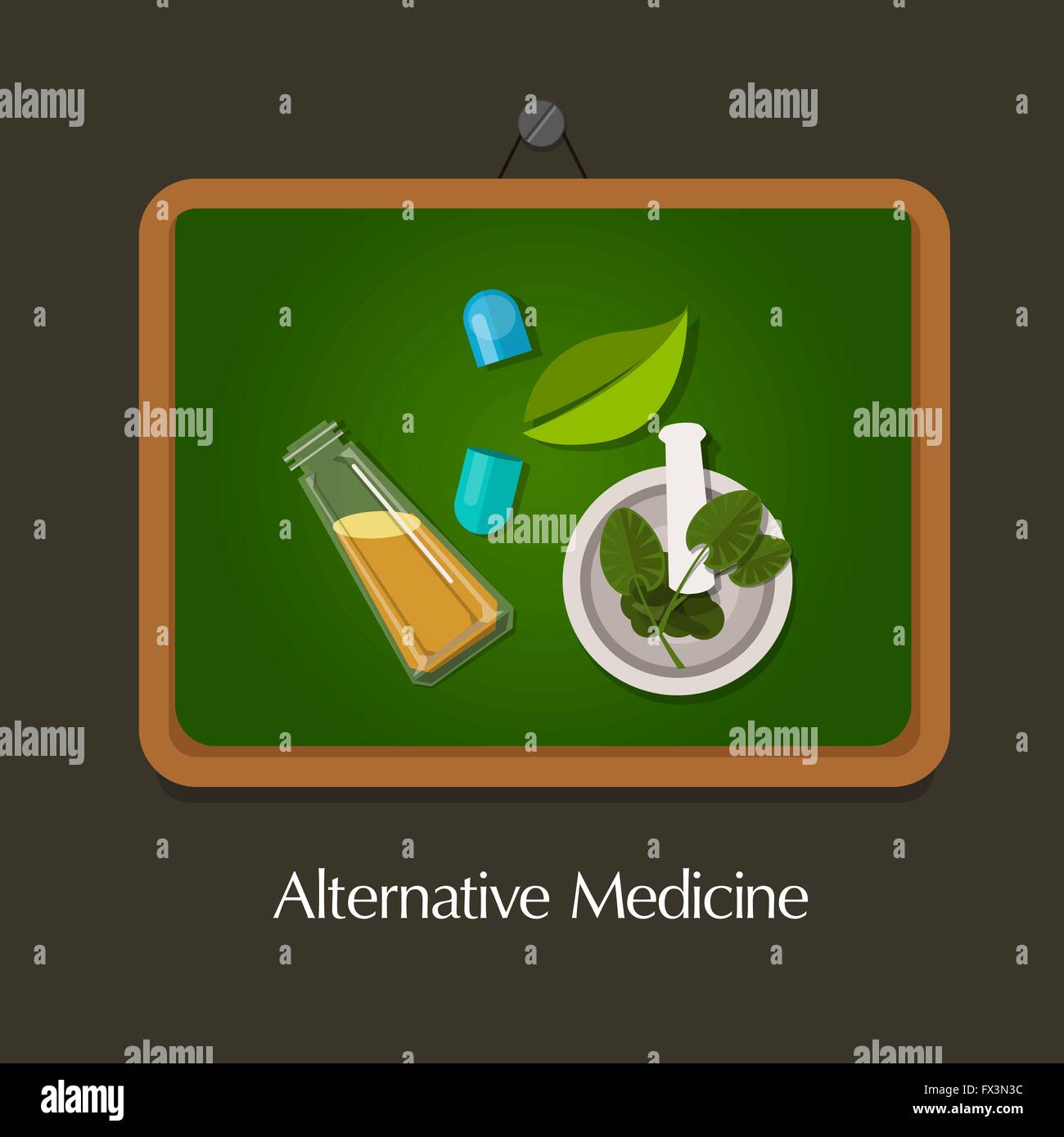 natural alternative medicine traditional Stock Vector