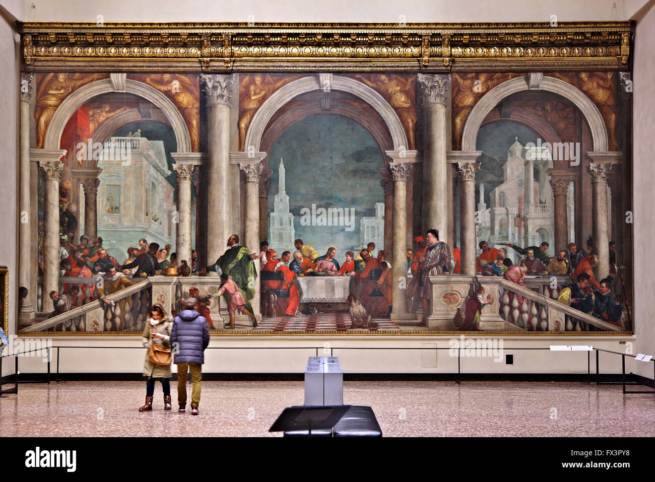 Paolo Veronese's 'Feast in the House of Levi' in Gallerie dell'Accademia, Venezia (Venice), Italy. Stock Photo