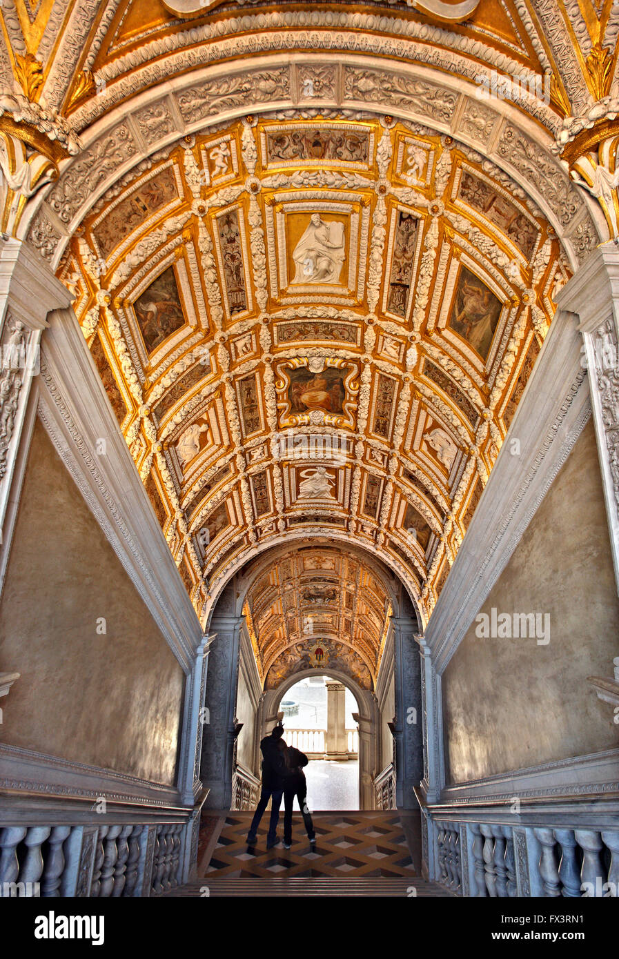 The Scala d'Oro ('golden staircase') in Palazzo Ducale, Venice, Veneto, Italy. Stock Photo
