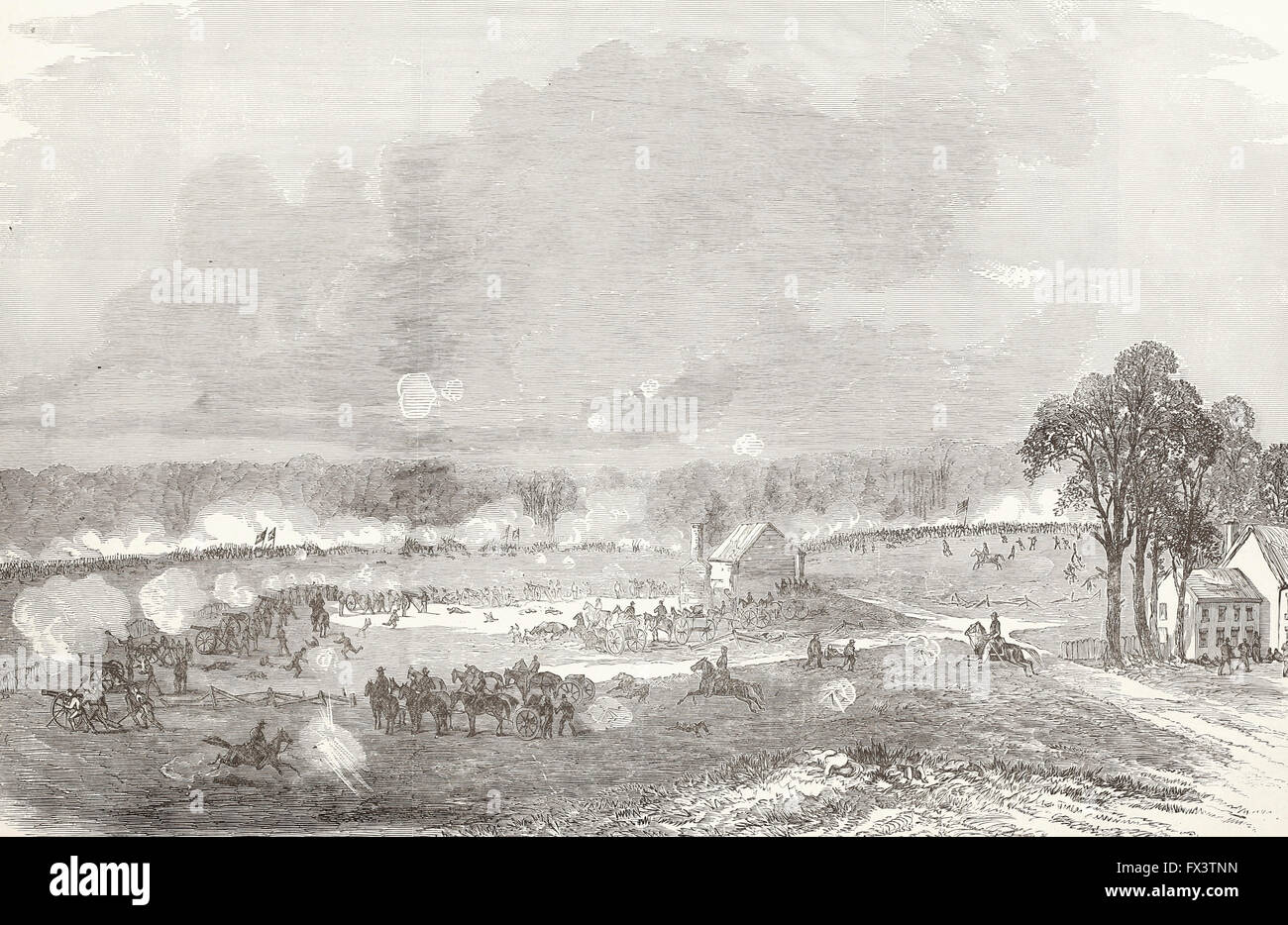 Battle of Chancellorsville, Virginia, May 1st, 1863. USA Civil War Stock Photo