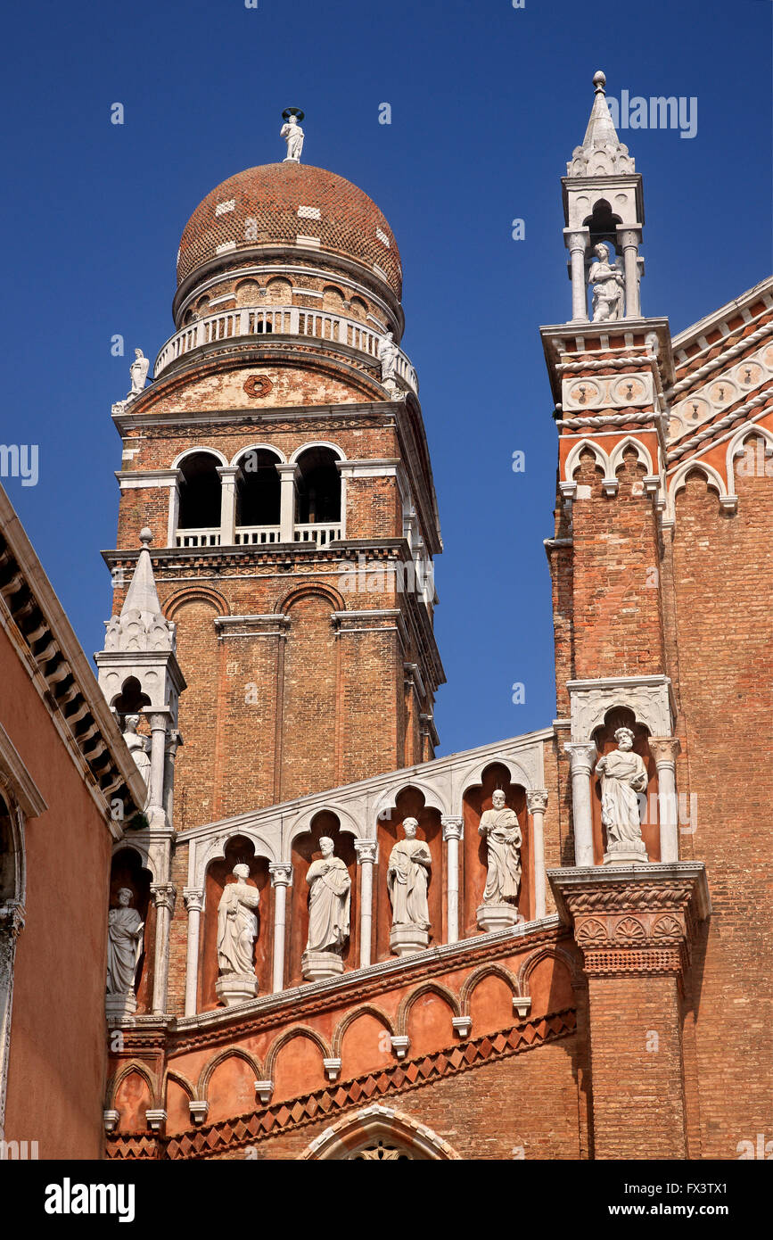The church of Madonna dell'Orto, at Sestiere ("district") di Cannaregio, Venice, Veneto, Italy Stock Photo