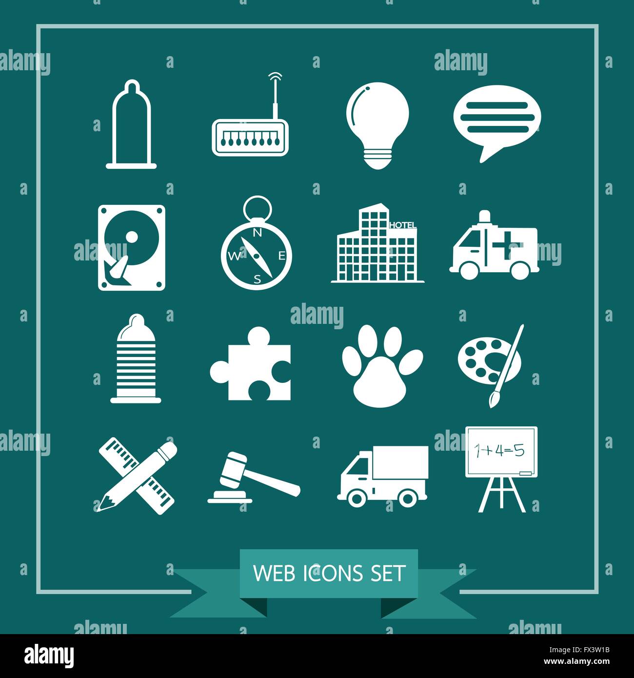 Set of web icons for website and communication Stock Vector Image & Art ...