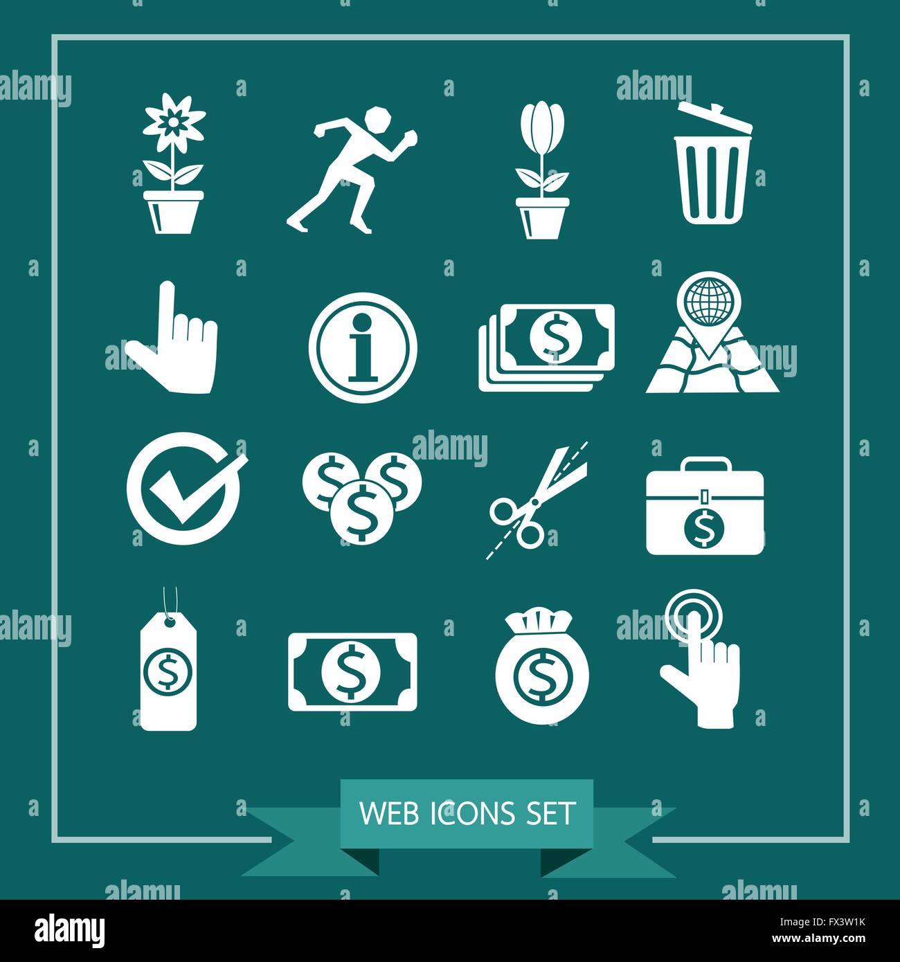 Set of web icons for website and communication Stock Vector Image & Art ...