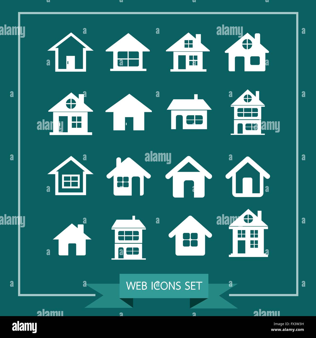House Icon Real estate Set for website Stock Vector Image & Art - Alamy