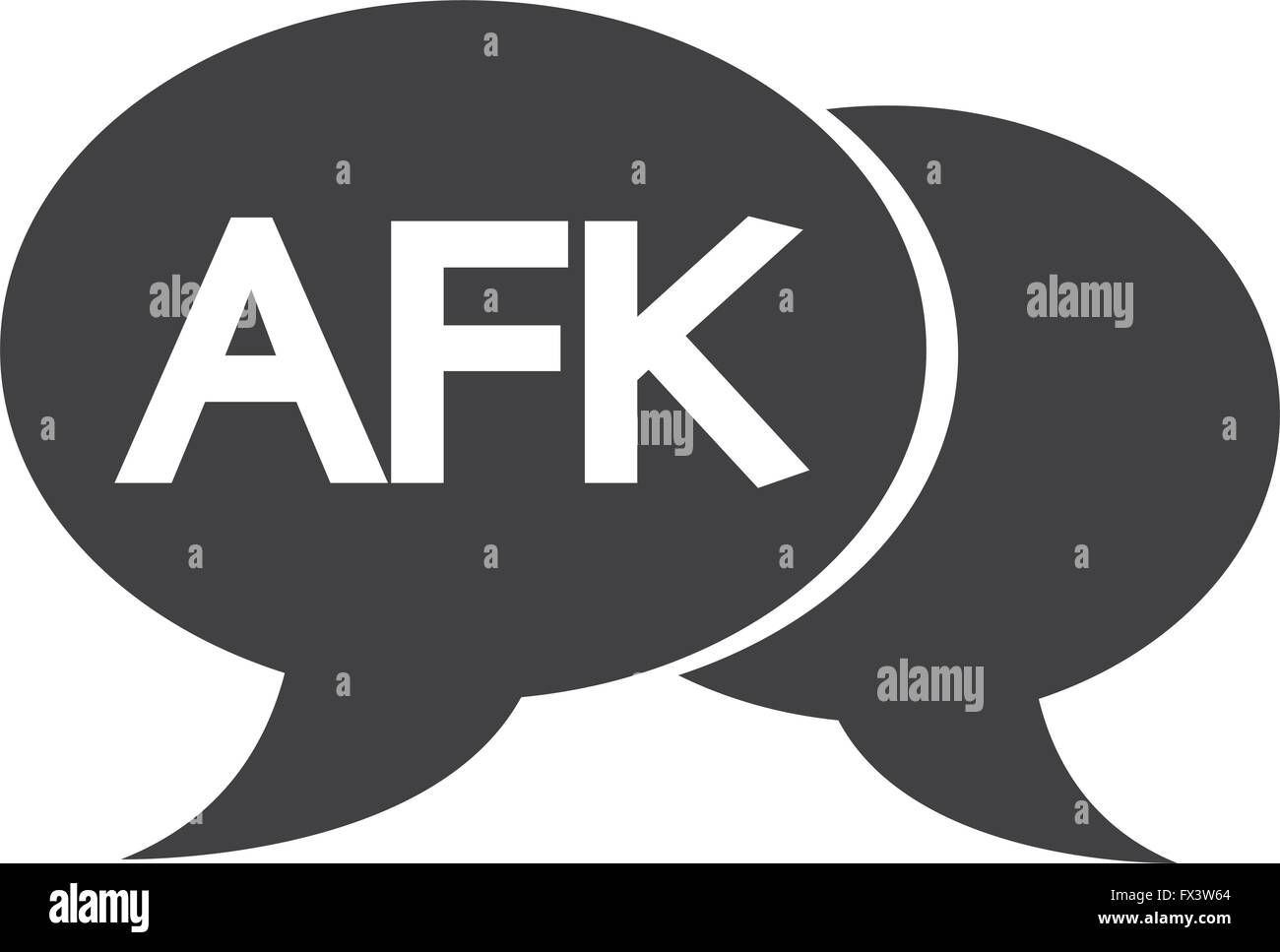 AFK internet acronym chat bubble illustration Stock Vector