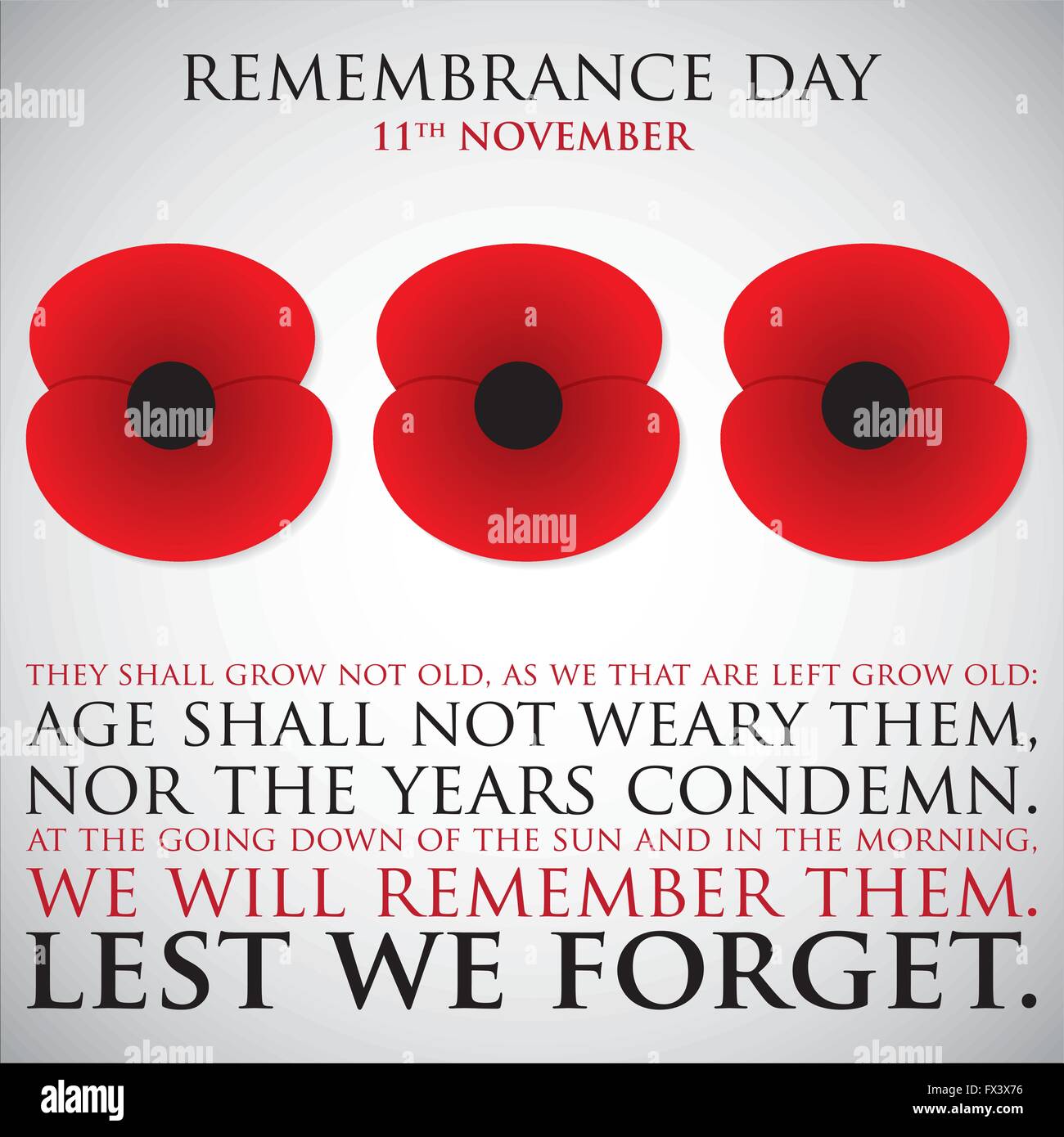 Remembrance Day card in vector format Stock Vector Image & Art Alamy