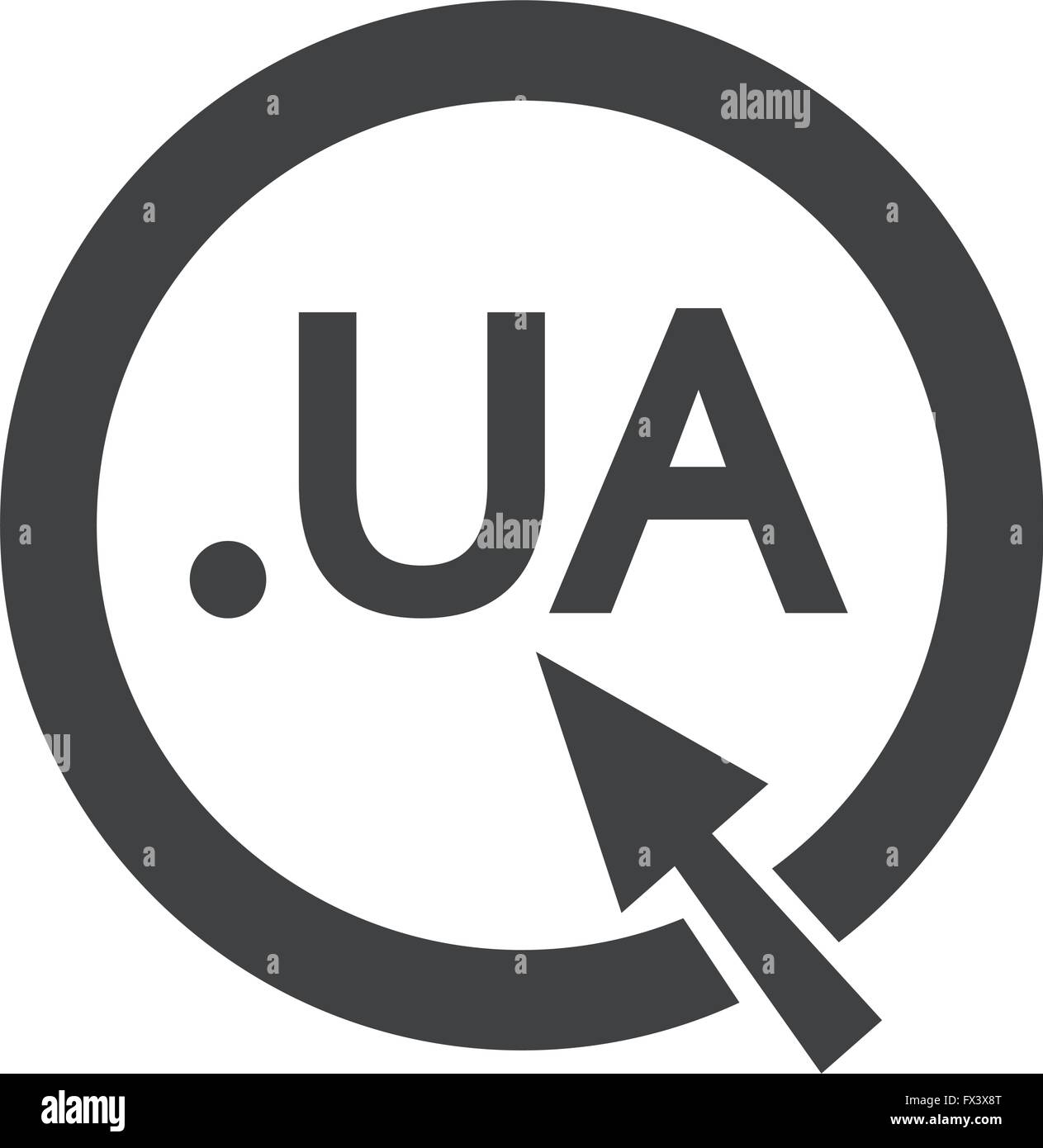 Ukraine Domain dot UA sign icon Illustration Stock Vector Image & Art ...