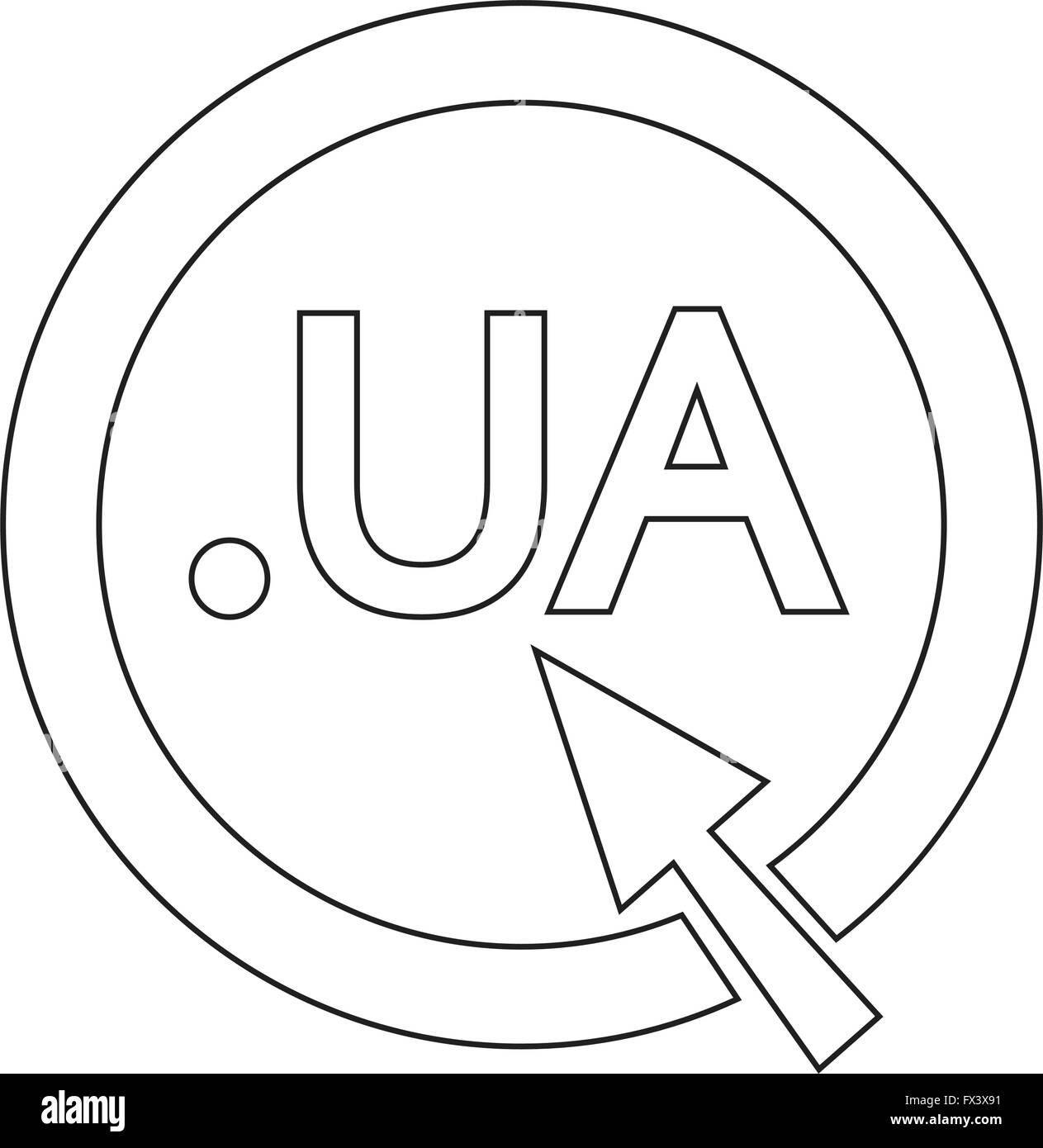 Ukraine Domain dot UA sign icon Illustration Stock Vector Image & Art ...