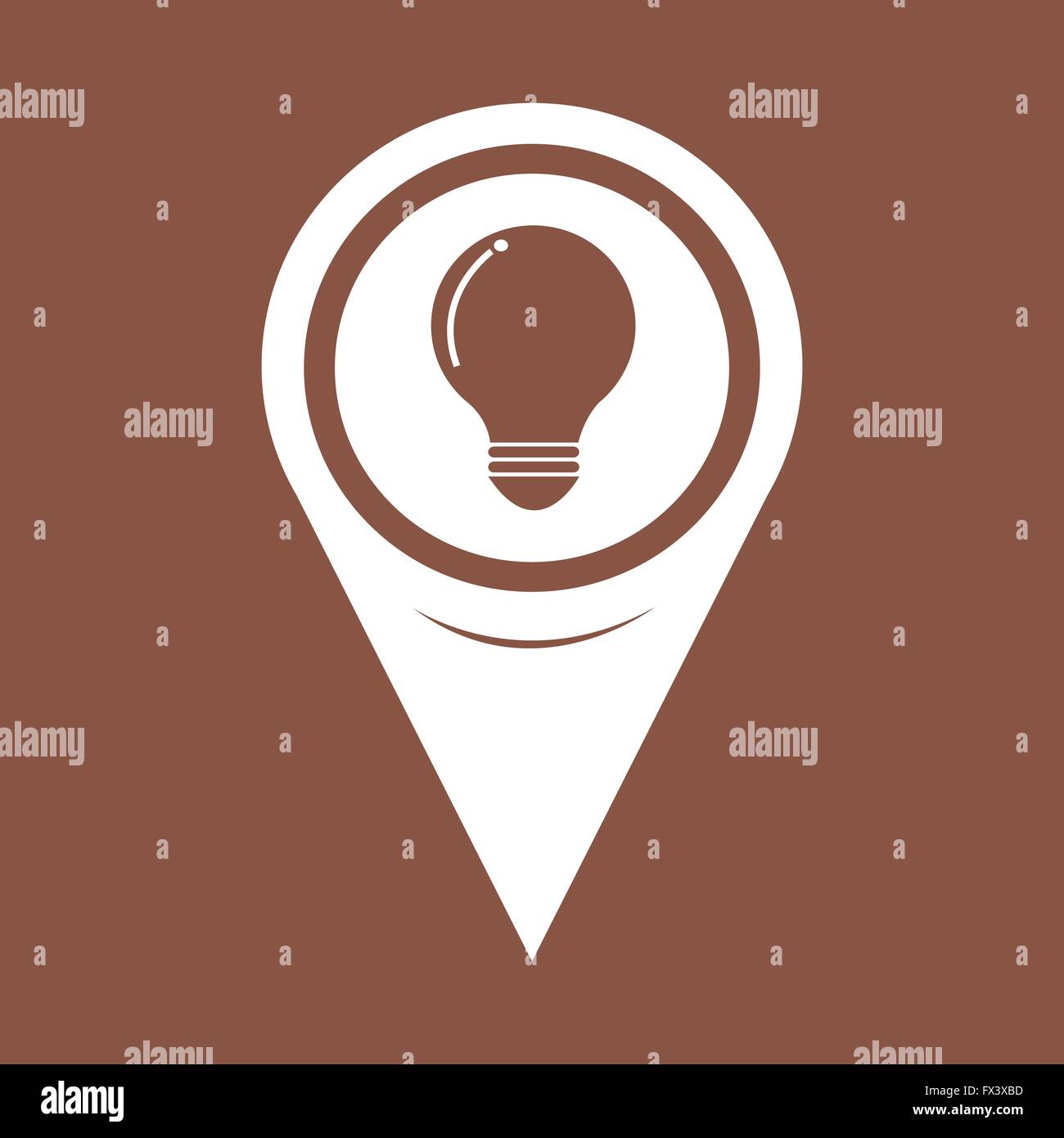 Map pointer bulb icon hi-res stock photography and images - Alamy