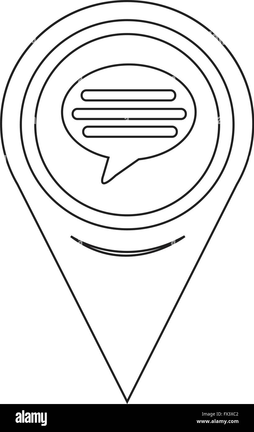 Map pin pointer balloon icon Stock Vector Images - Alamy