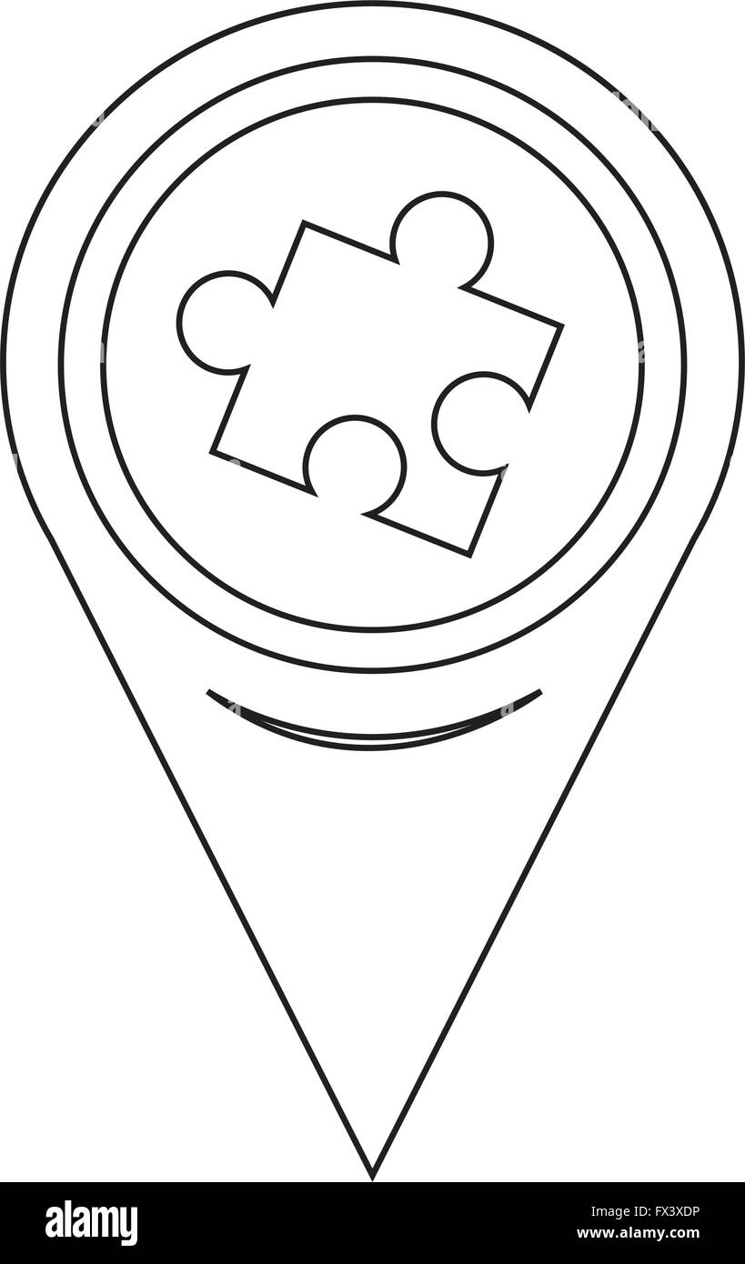 Map Pointer puzzle icon Stock Vector Image & Art - Alamy