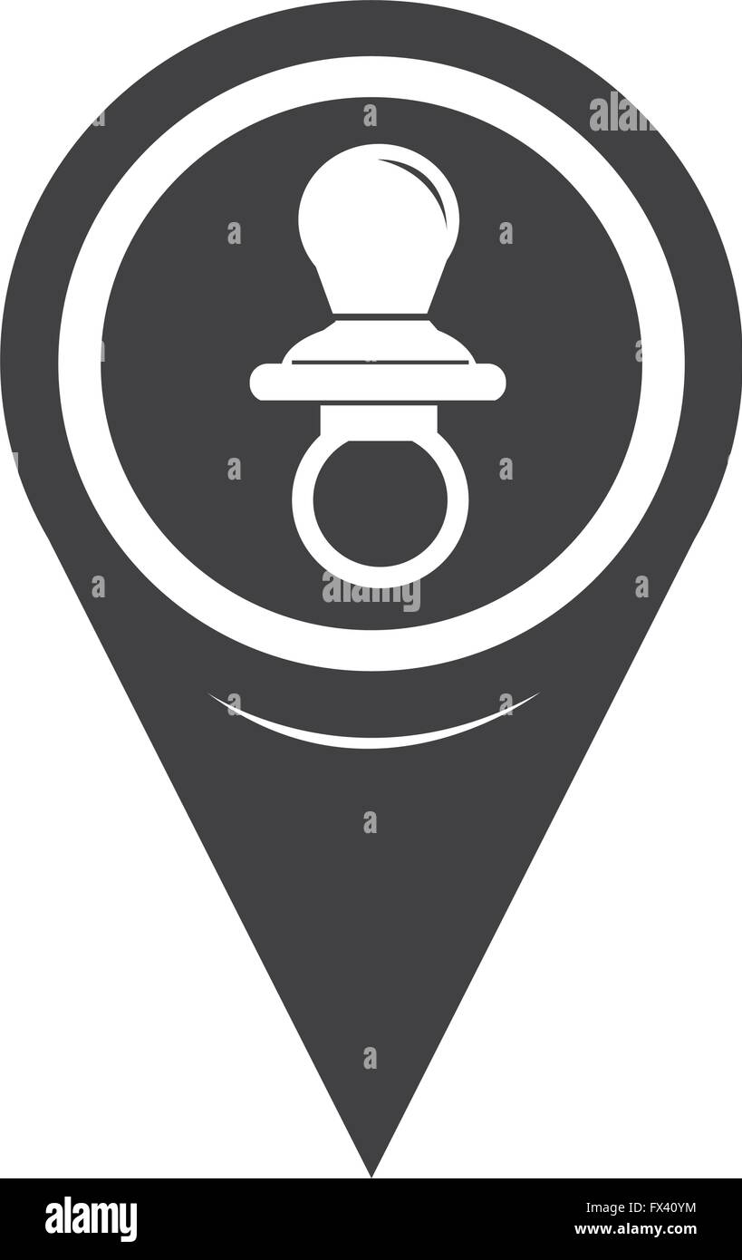 Map Pointer Baby pacifier icon Stock Vector Image & Art - Alamy